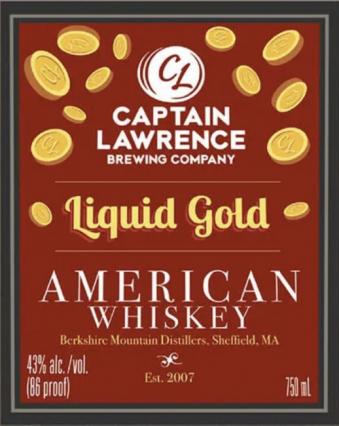 Berkshire Mountain Distillers Captain Lawrence Liquid Gold American Whiskey Aged 5 Years (750ml) (750ml)