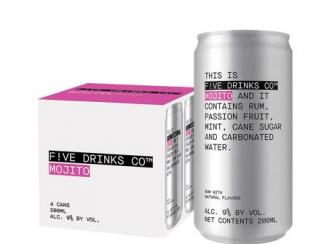 Five Drinks Company - Five Drinks Co. Mojito Cocktail (4 pack 12oz cans) (4 pack 12oz cans)