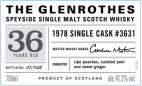 Glenrothes Distillery 36 Year 1978 Single Cask #3631 Single Malt Scotch (750ml)