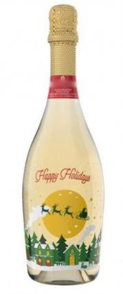 Villa Jolanda Happy Holidays Christmas Bottle