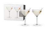 Viski Raye Angled Crystal Martini Glasses 0